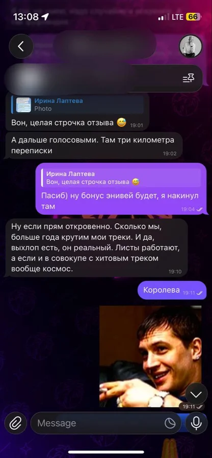 Скриншот переписки 1
